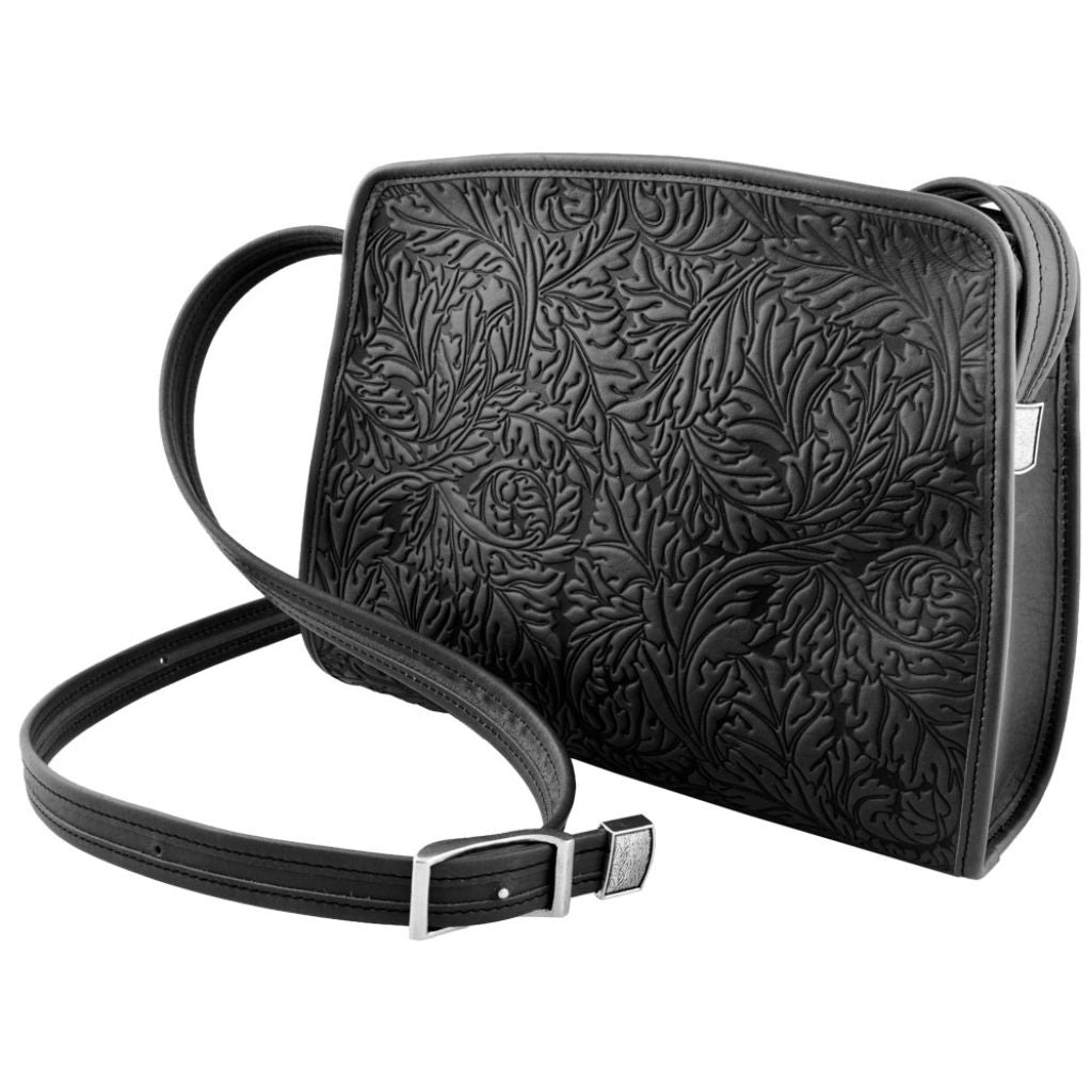 Retro Crossbody, Acanthus Leaf, Blue