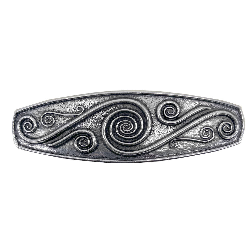 Oberon Design Hair Clip, Barrette, Hair Accessory, Spirals, 70mm