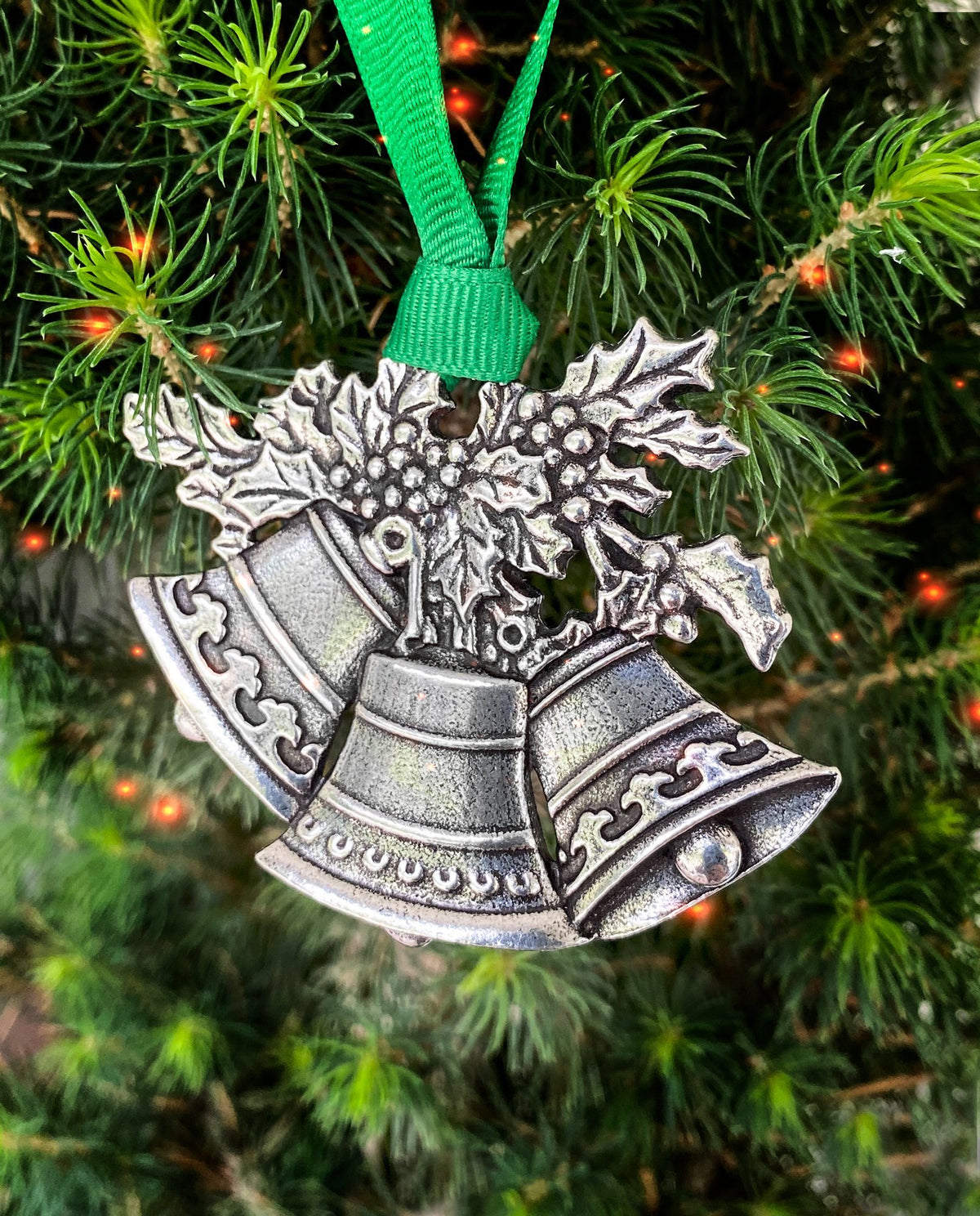 Oberon Design Collectable Metal Holiday Ornament, Christmas Bells