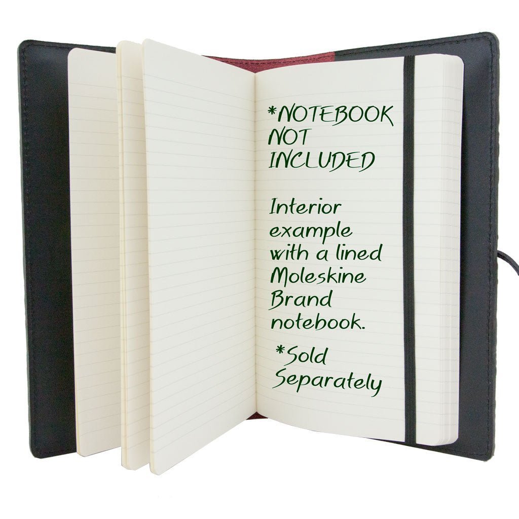 Leather Refillable Journal Notebook, William Morris Tulips