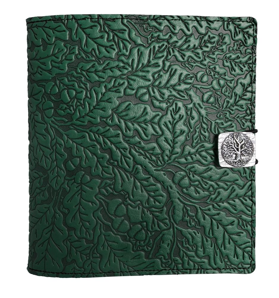 Oberon Design Leather Cover for Kindle Oasis, Oak Leaves in Saddle