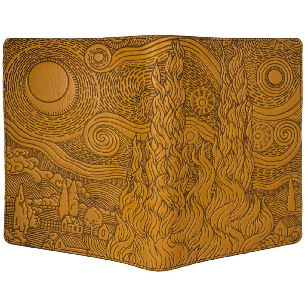 Van Gogh's Sky Composition Notebook Cover, Marigold - Open