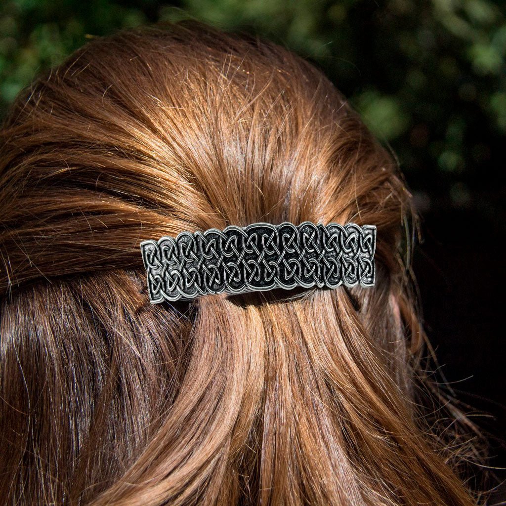 Oberon Design Hair Clip, Barrette, Hair Accessory, Picktish Knot, 80mm