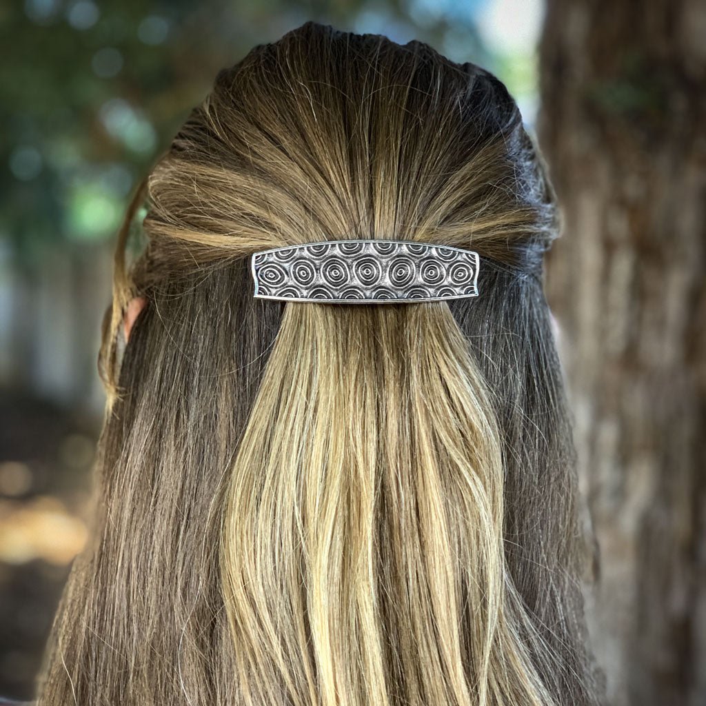 Oberon Design Hair Clip, Barrette, Hair Accessory, Hoops, 70mm