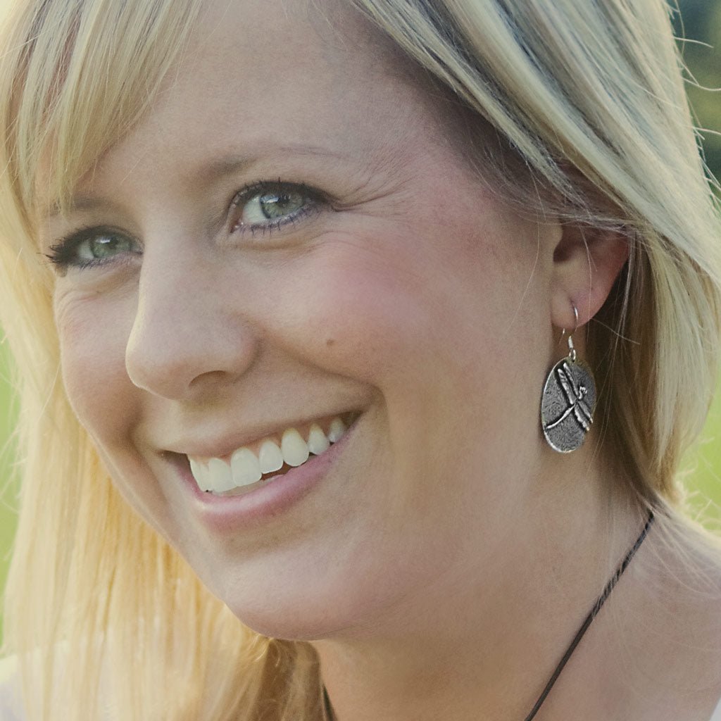 Oberon Design Dragonfly Jewelry Set, Earrings, Model