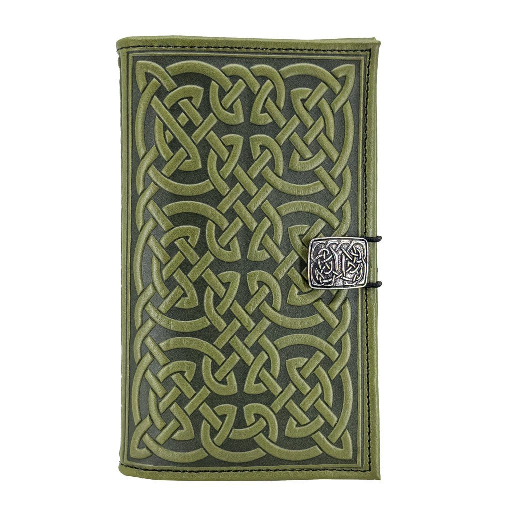 Oberon Design Premium Leather Women's Wallet, Bold Celtic, Black